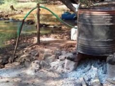 शिरगांव पोलिसांचा दारूभट्टी बनवणाऱ्या अड्ड्यावर छापा मारून कारवाई