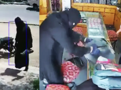 “कॅमेऱ्यावर, बुरखा घातलेला माणूस हैदराबादच्या दागिन्यांच्या दुकानात चोरी करतो, मालकावर वार करतो”