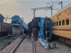 “फतेहगढ साहिब अपघात : सरहिंद रेल्वे स्थानकापासून काही अंतरावर दोन गाड्यांची धडक, आरडाओरडा झाला; दोन लोको पायलट जखमी.”