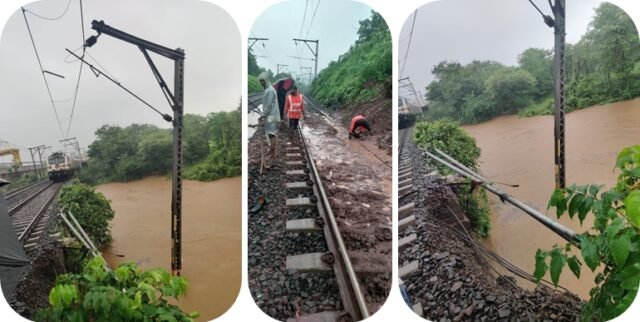 महाराष्ट्र: नवी मुंबई, ठाणे, पनवेलमध्ये मुसळधार पाऊस, रेल्वे सेवा ठप्प, NDRF ची मदत मागवली