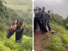 पुण्यातील महिला सेल्फी घेताना साताऱ्याच्या घाटात १०० फूट खोल दरीत पडली, सुखरूप बचाव