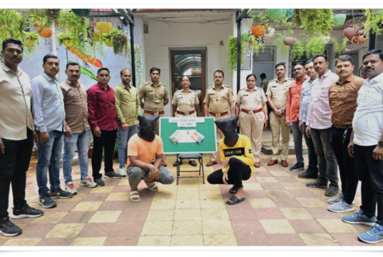 पुण्यातून 1,13,000 रुपयांचे शस्त्रसाठा जप्त, दोन आरोपींना अटक.