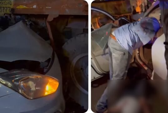 खराडी रोडवरील बार्कलेजजवळ अपघात; दोन जण जखमी
