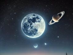 चंद्र-शुक्राच्या युतीने नटलेले आकाश; शनि ग्रहाने देखील केली उपस्थिती!