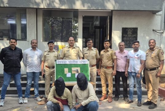 येरवडा पोलिसांची मोठी कारवाई! अवैध पिस्तूलसह दोन गुन्हेगार जेरबंद
