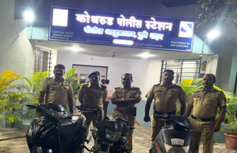 मोटारसायकल चोरीचे तीन गुन्हे उघड; दोन तरुण आरोपींच्या मुसक्या आवळल्या