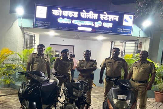 मोटारसायकल चोरीचे तीन गुन्हे उघड; दोन तरुण आरोपींच्या मुसक्या आवळल्या