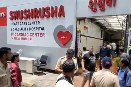 नेरुलमधील शुश्रुषा रुग्णालयात मोठा आगीचा प्रादुर्भाव; रुग्ण सुरक्षित हलवण्यात आले.